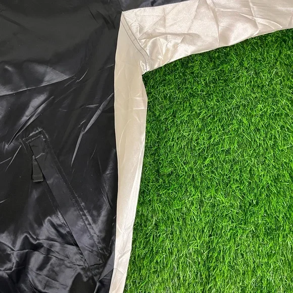 NWT New With Tags Vintage 90s Adidas Black & White Satin Bomber Jacket Mens 2XL - Picture 12 of 16